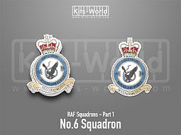 Kitsworld SAV Sticker - British RAF Squadrons - No.6 Squadron 